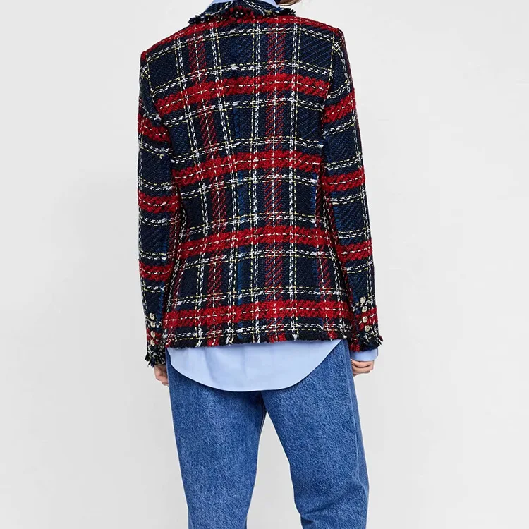 Autumn Winter Women Tweed Tassel Temperament Women Clothes 2019 Fashion Suit Jacket Women Coat Plaid Suit Notched Button Jackets Autumn Winter Women Tweed Tassel Temperament Women Clothes 2019 Fashion Suit Jacket Women Coat Plaid Suit Notched Button Jackets
