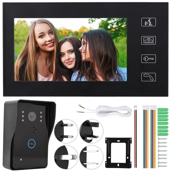

7inch DC15V/2A LCD Video Door Phone Intercom Doorbell Wired IR Camera Door Bell