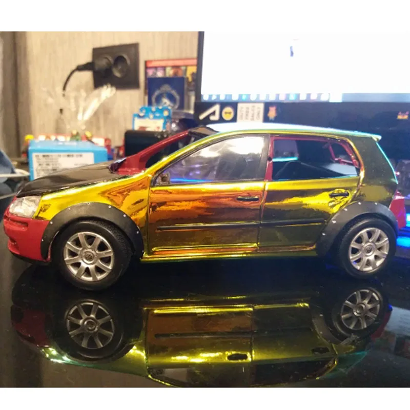  AuMoHall Holographic Rainbow Chrome Car Sticker Laser Plating Car Body Wrap Film DIY Car Styling