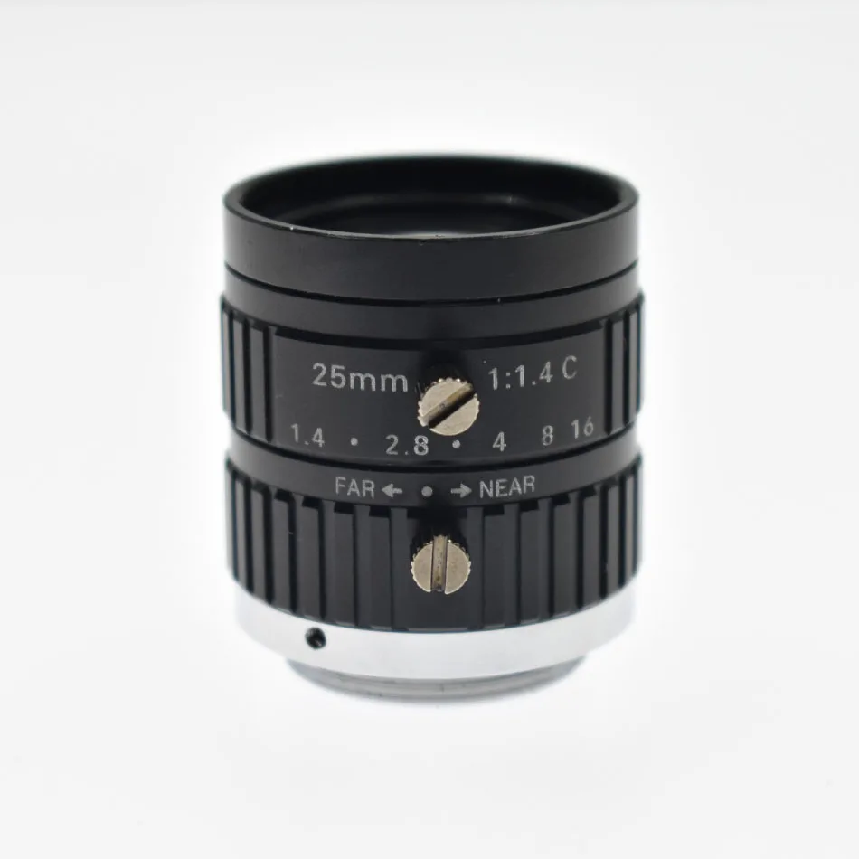  10MP HD Industrial Lens C/CS Interface Manual Aperture Fixed Focus 25mm Large Target Surface 2/3