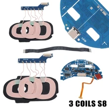 1 комплект 3 катушки S8 type-c Qi Беспроводное быстрое зарядное устройство передатчик DIY PCBA печатная плата Qi стандарт беспроводной зарядки