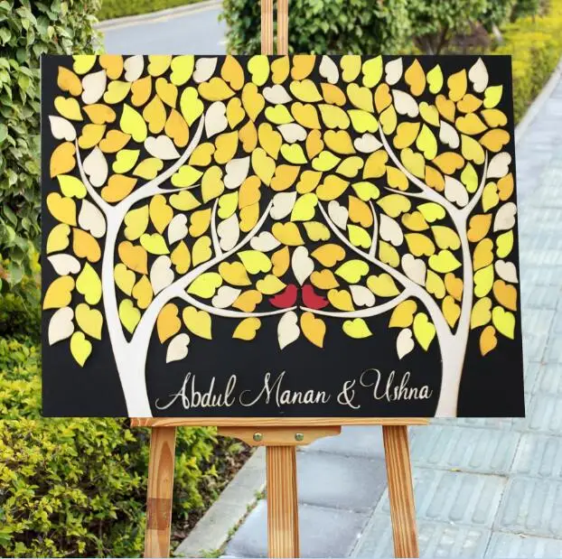 Rustic Wedding Guest Book Alternative Ideas 3d Guestbook Wood Tree