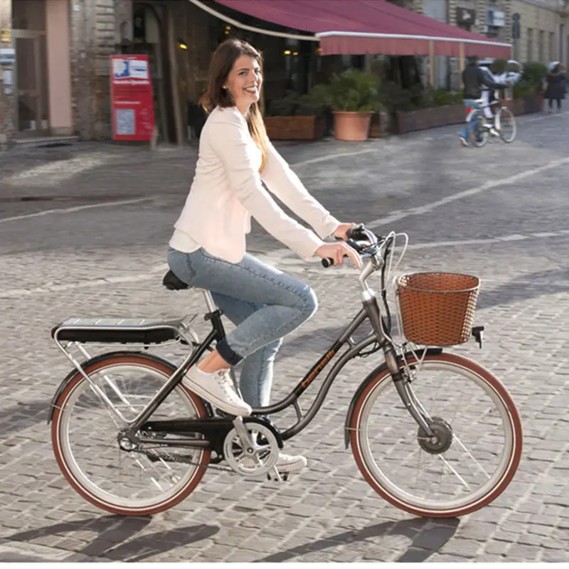 Top - 7 Speed 250 W / V Lithium Battery Electric Bicycle Electric Bicycle Bicycle Vintage Retro Style Elektrikli Bisiklet... Ebike 1