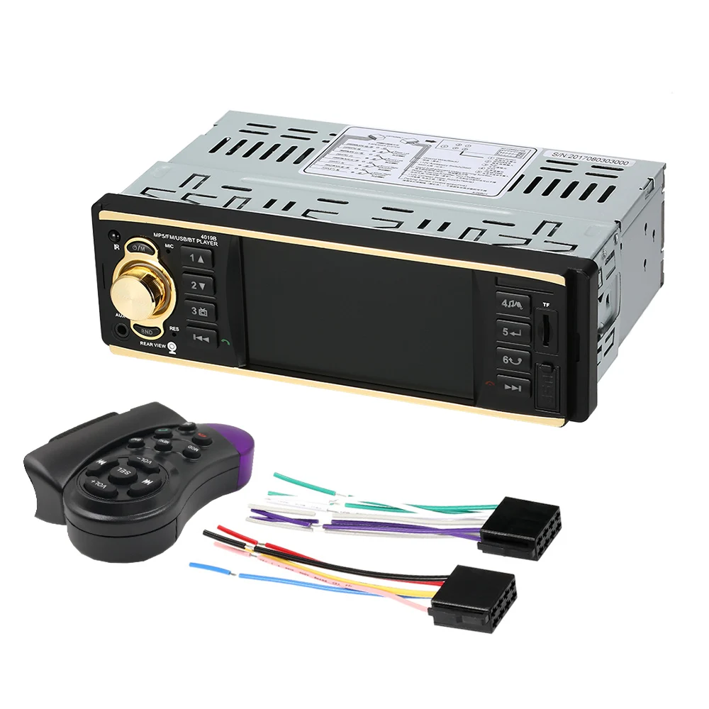 

4.1inch TFT HD Digital Screen Car Radio MP5 Player Multimedia Entertainment BT USB/TF FM Aux Input Steering Wheel Remote Control