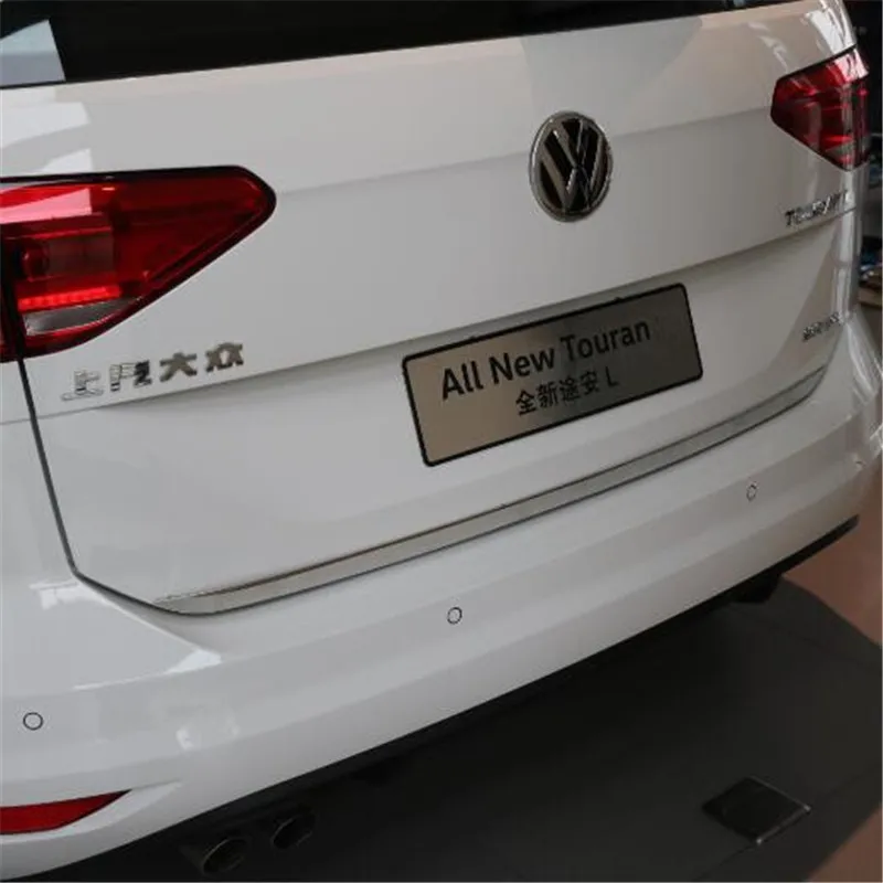 Accesorios aptos para 2016-2019 nuevo Touran, cubierta de maletero de puerta trasera de acero inoxidable, embellecedor puerta trasera, tira de moldura de guarnición - AliExpress