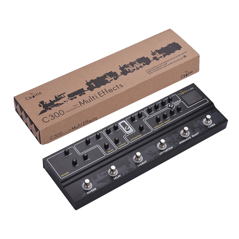 Caline C300 Multi Effects Pedal 9V Tuner Amp Modelling Guitar Pedal Effect Guitar Accessories Guitar Parts With XLR Audio Cable Caline C300 Multi Effects Pedal 9V Tuner Amp Modelling Guitar Pedal Effect Guitar Accessories Guitar Parts With XLR Audio Cable