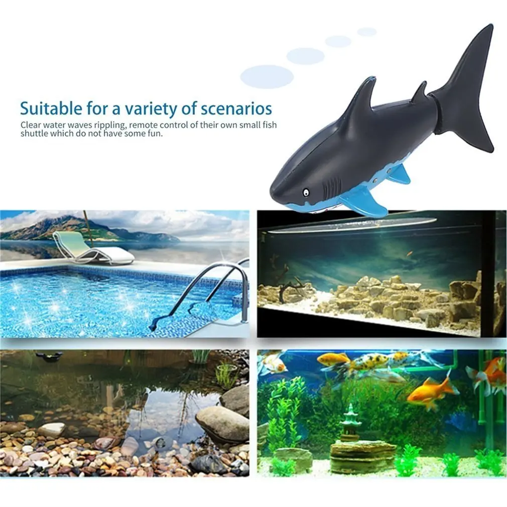 Kids Mini RC Submarine 4 CH Remote Small Sharks With USB Remote Control Toy Fish Boat Best Christmas Gift for Boy Children