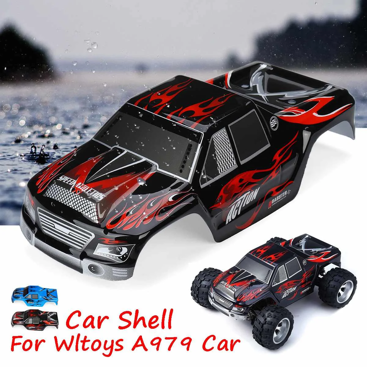 Чехол для тележки Корпус чехол запасные части для Wltoys A979 A979-04 1:18 RC автомобиль 25x10,7x7,8 см запасные части высокая прочность заменить