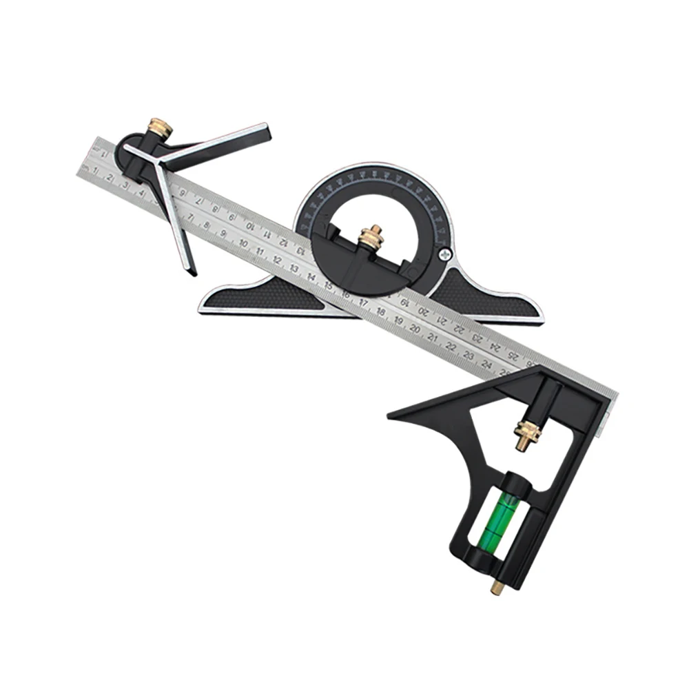 

professional carpenter tools Combination Square Angle Ruler Stainless Steel protractor Multi-function Measuring Tool