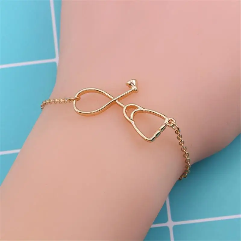 

Fashion Stethoscope Alloy Simple Bracelet Fashion Women Alloy Bracelets Jewelry Birthday Bangle Jewelry Gift