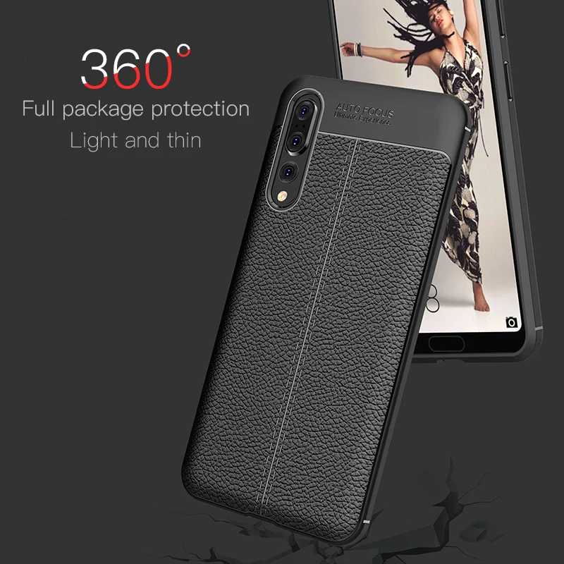 Luxury Soft Shockproof Leather Grained TPU Case For Huawei Y9 2019 Mate20 Pro Lite 20 Y6 Y5 Y7 Prime 2018 honor 10 |