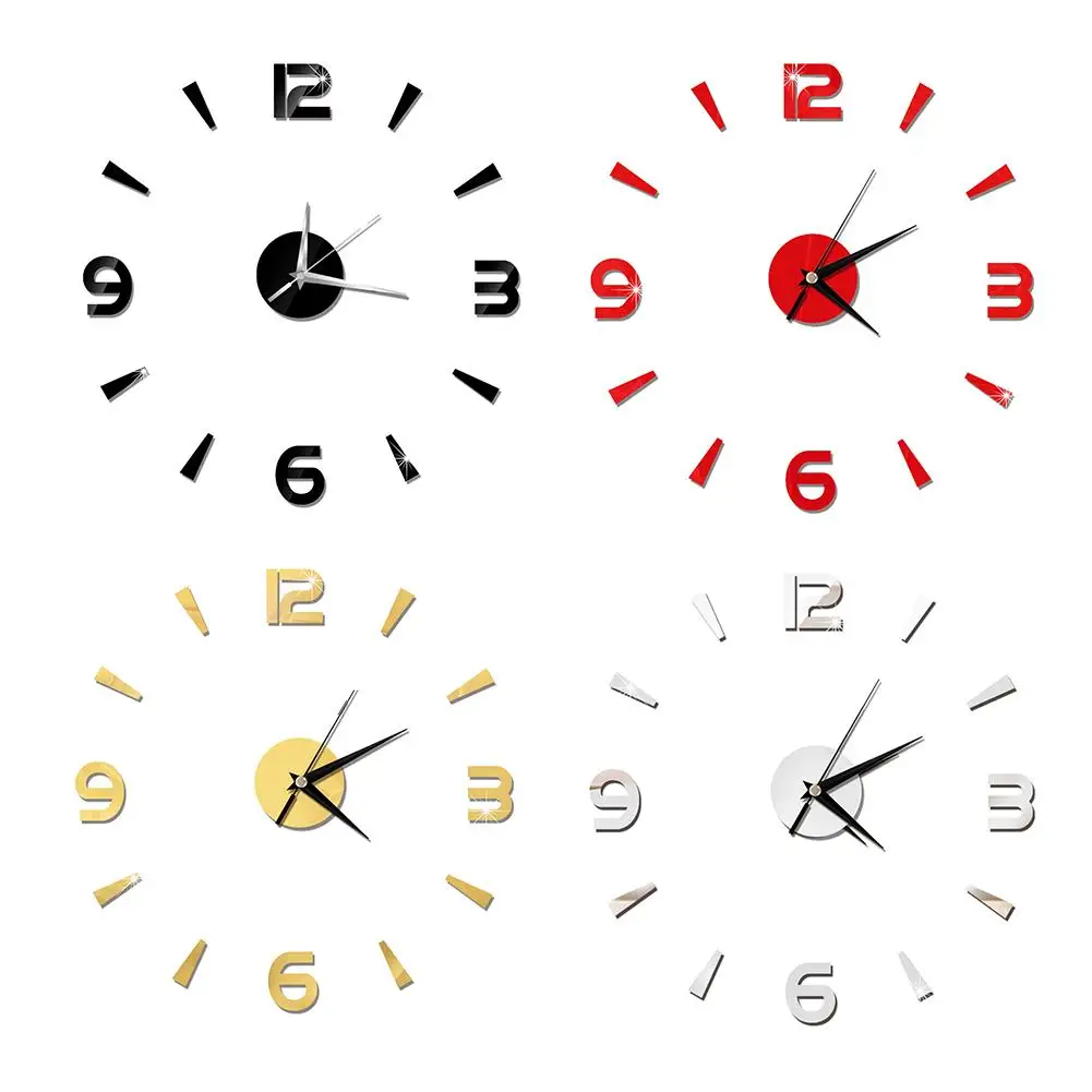Настенные часы Наклейка 3D часы кварцевые часы настенные часы современный дизайн большие декоративные часы акриловые наклейки в европейском стиле гостиная