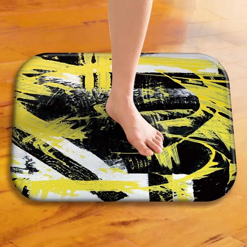 

Geometric Pattern Anti-Slip Carpet Doormats Outdoor Kitchen Bathroom Living Room Sand Free Mat Area Rug Pads For Bedroom