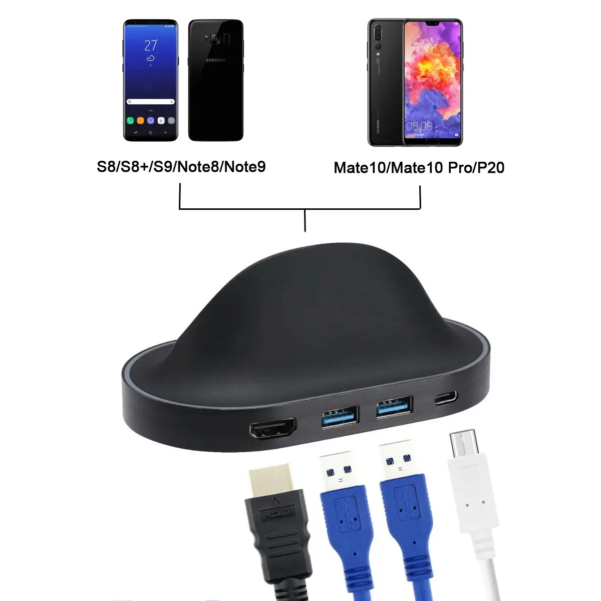 

Thunderbolt 3 USB Type C Hub Dock to HDMI Dex Mode for Samsung Galaxy S8/S9 Nintend with PD USB 3.0 for Macbook Pro USB-C