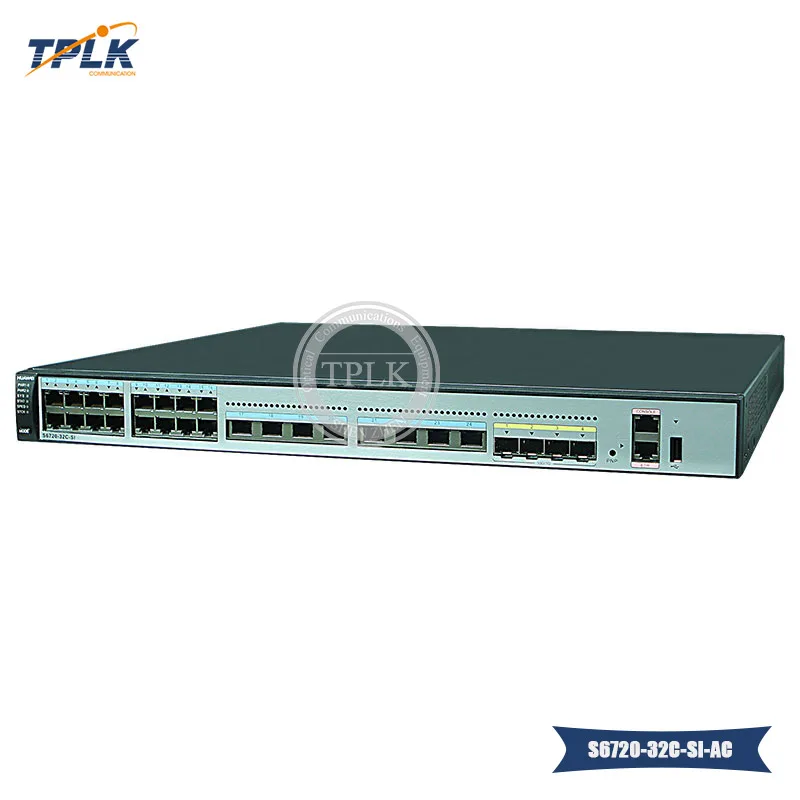 Hua wei Ethernet 24 порта коммутатор S6720-32C-SI-AC/DC Полный дуплексный и полудуплексный режим связи AC или DC блок питания опционально