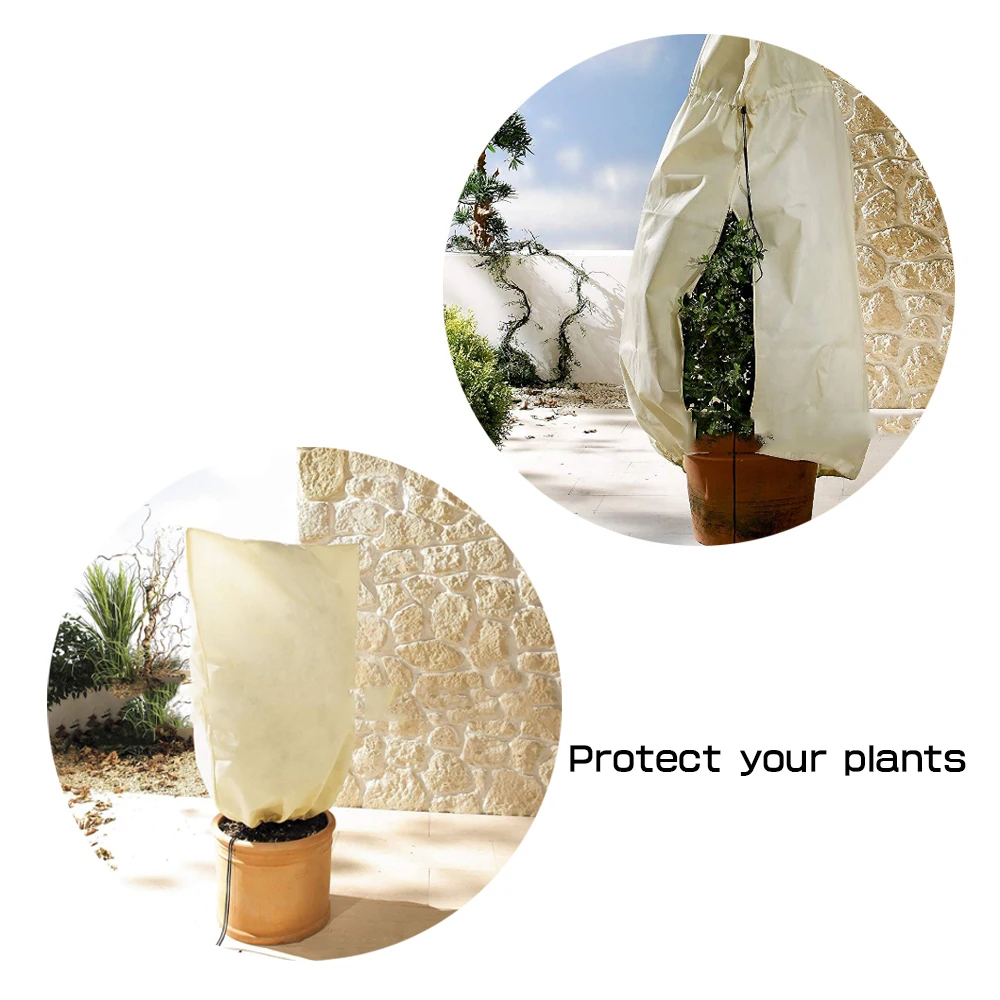 Outdoor Garden Plant Protective Bag Winter Plant Protector Frostproof Bag Nonwoven Plant Cover