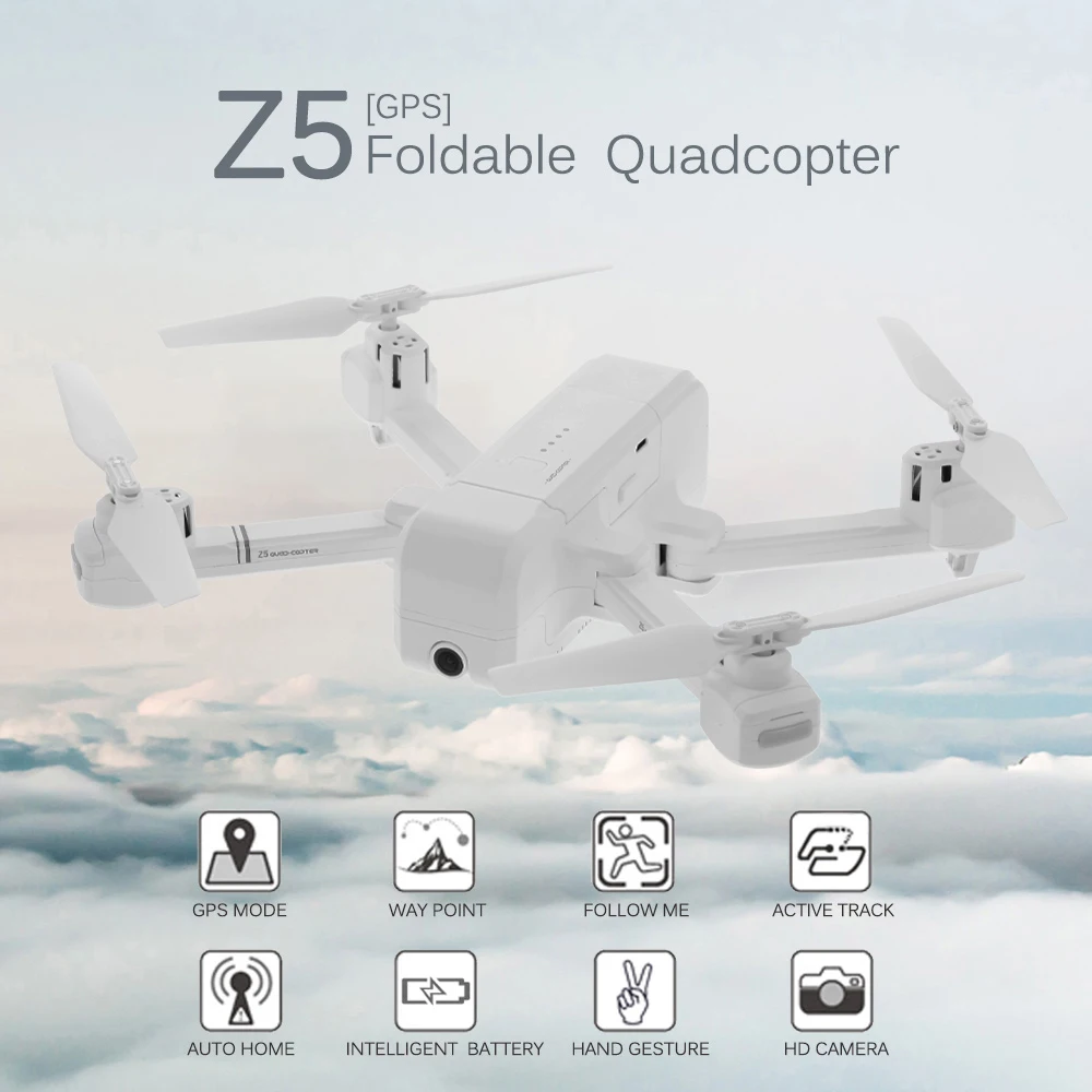 

Drones with Camera Drone GPS Quadcopter Z5 Camera 1080P Wide-angle Wifi FPV Auto Return Follow Me Gesture Photo RC Quadcopter