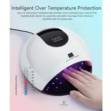 80 Вт Светодиодный УФ-светильник для ногтей, Сушилка для ногтей, гель для ногтей, аппарат для отверждения ногтей, инструмент для рисования, США, ЕС, вилка, сушилка для лака для ногтей