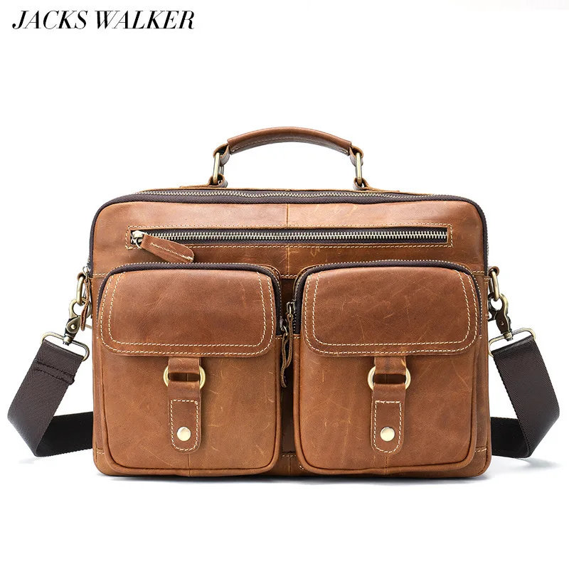 

New Men's Leather Slant Bag Retro-cowhide Single Shoulder Bag Handbag