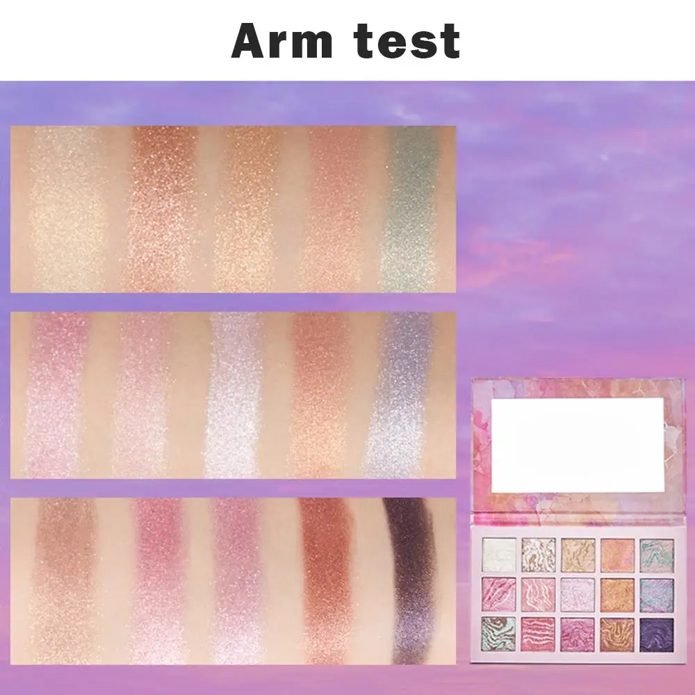 15 цветов Палитра теней для век Макияж Красота глазурованный пигмент Professional Eye Shadow