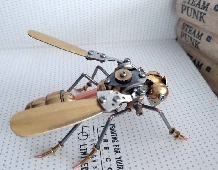 Специальный литейный стимпанк Diy механическое насекомое все металлические высшего качества Шмель из Cybertron настоящий страшный червь