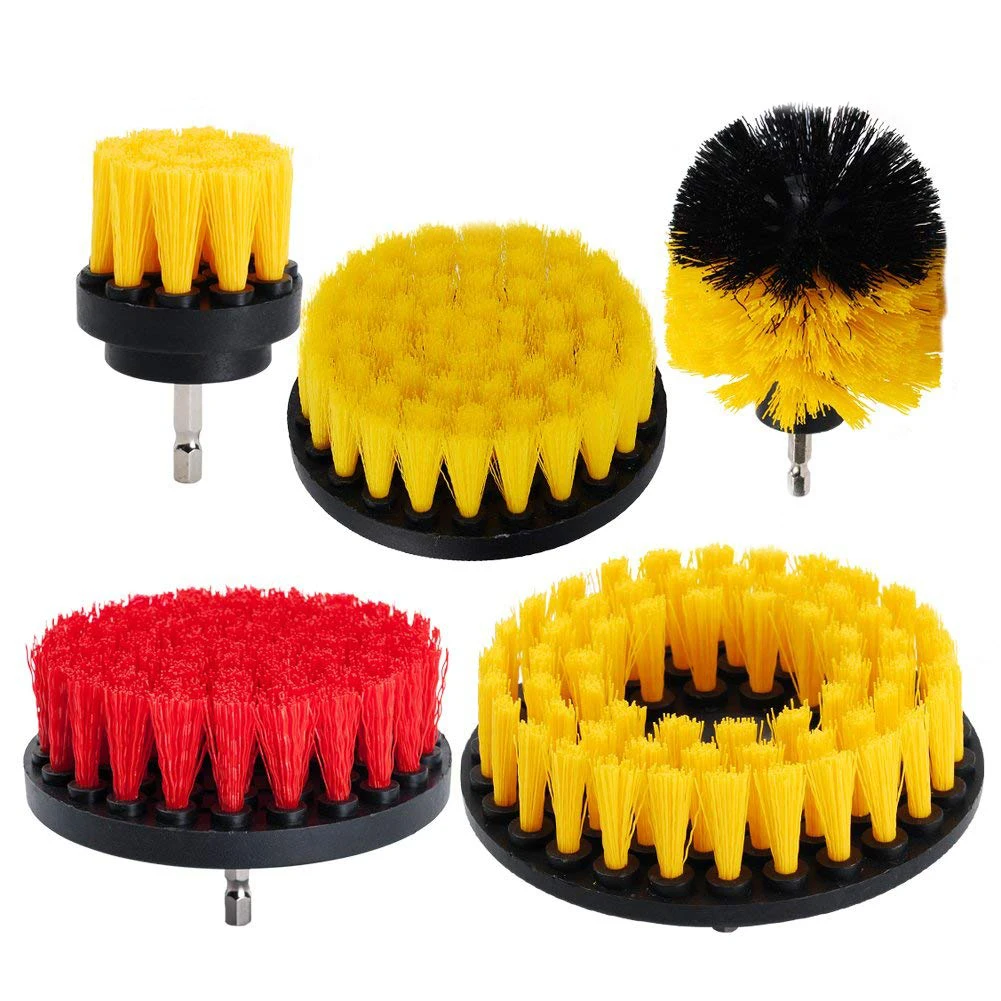 5PCS 2 inch 3 inch 4inch 5inch Drill Brush Soft Medium Bristle Scrub