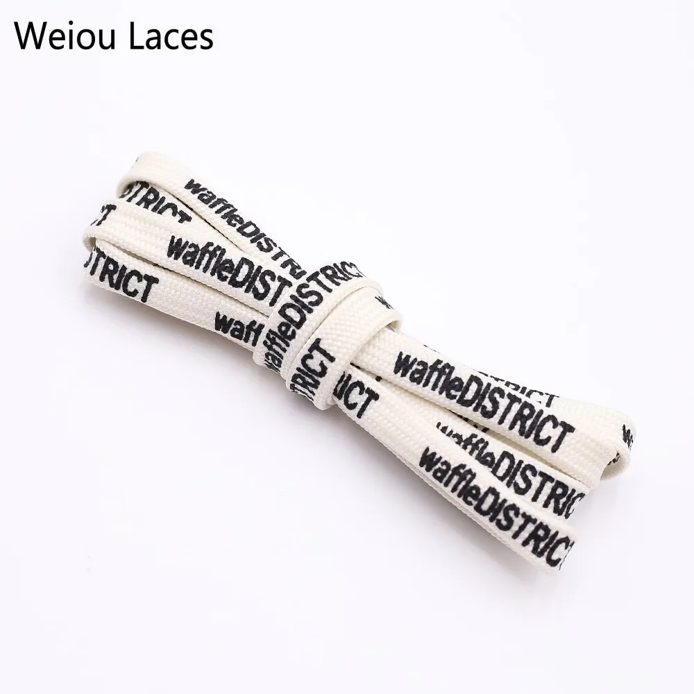 Weiou Brand New 7mm Double-sided Printing WaffleDistrict Shoelace Extra Long Shoestring Sports Clothing Drawstring 60-180cm