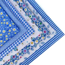 50x50 см 7 шт./лот печать свежий цветочный саржевая хлопковая ткань DIY Детская одежда ткань сделать постельные принадлежности одеяло украшение дома