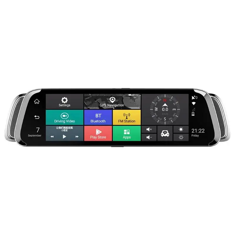

3G/4G 10 Inch Car Rearview Mirror DVR Camera Dual Lens Android 5.1 Dash Cam