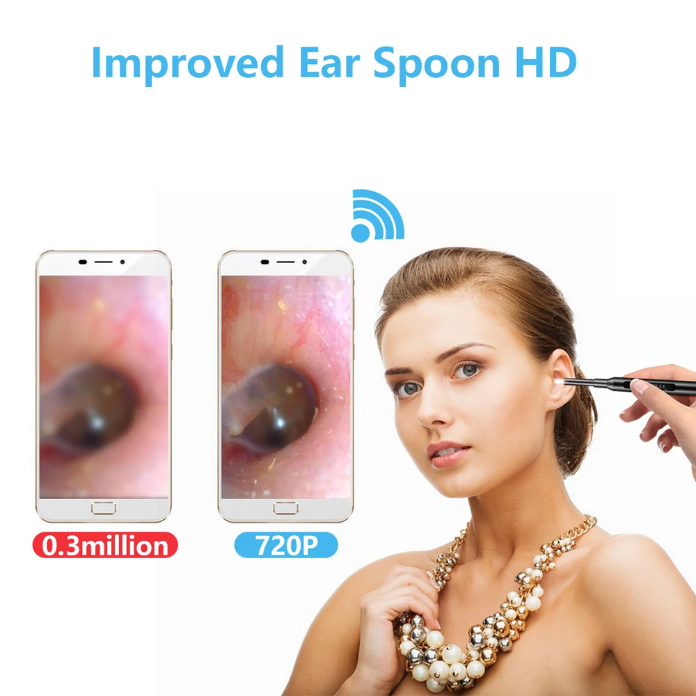 Inskam210 WiFi Visual Ear Spoon Endoscope Multifunctional HD не горячий Видимый инструмент для чистки ушей