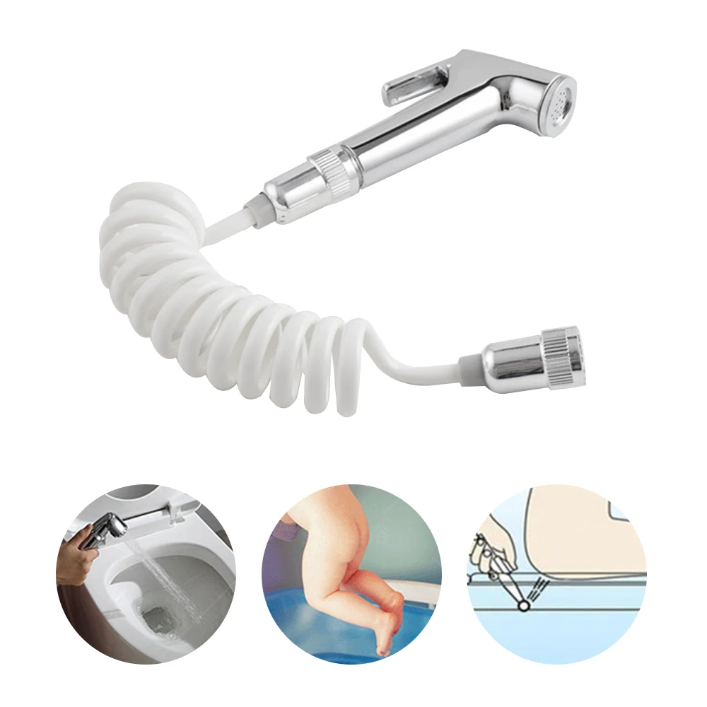 

Shower Head Nozzle Handheld Bidet Toilet Sprayer with Telephone Shower Hose Bathroom Cleaning Tools Portable Spray Gun