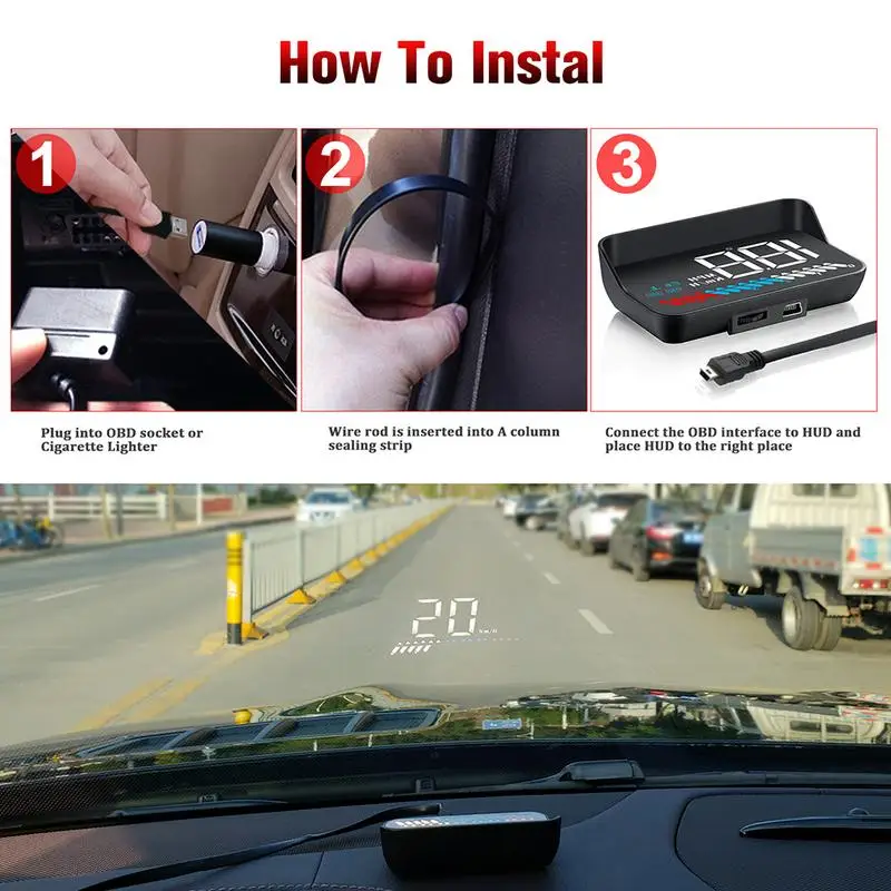  Neue M7 2 In 1 Auto Hud OBD Auf-board Computer GPS Head-up Display Für Alle Fahrzeuge tacho Windsch
