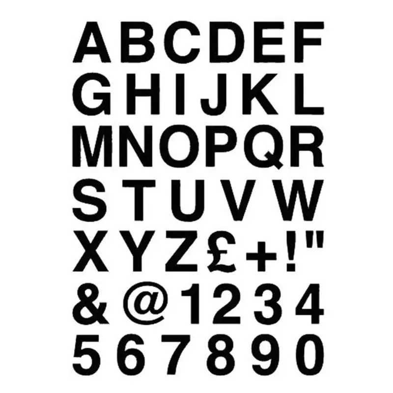 

Reflective Waterproof Sunshade Car Protection Sticker Personalized Alphabet Letters Digital Decorative Sticker Car-styling