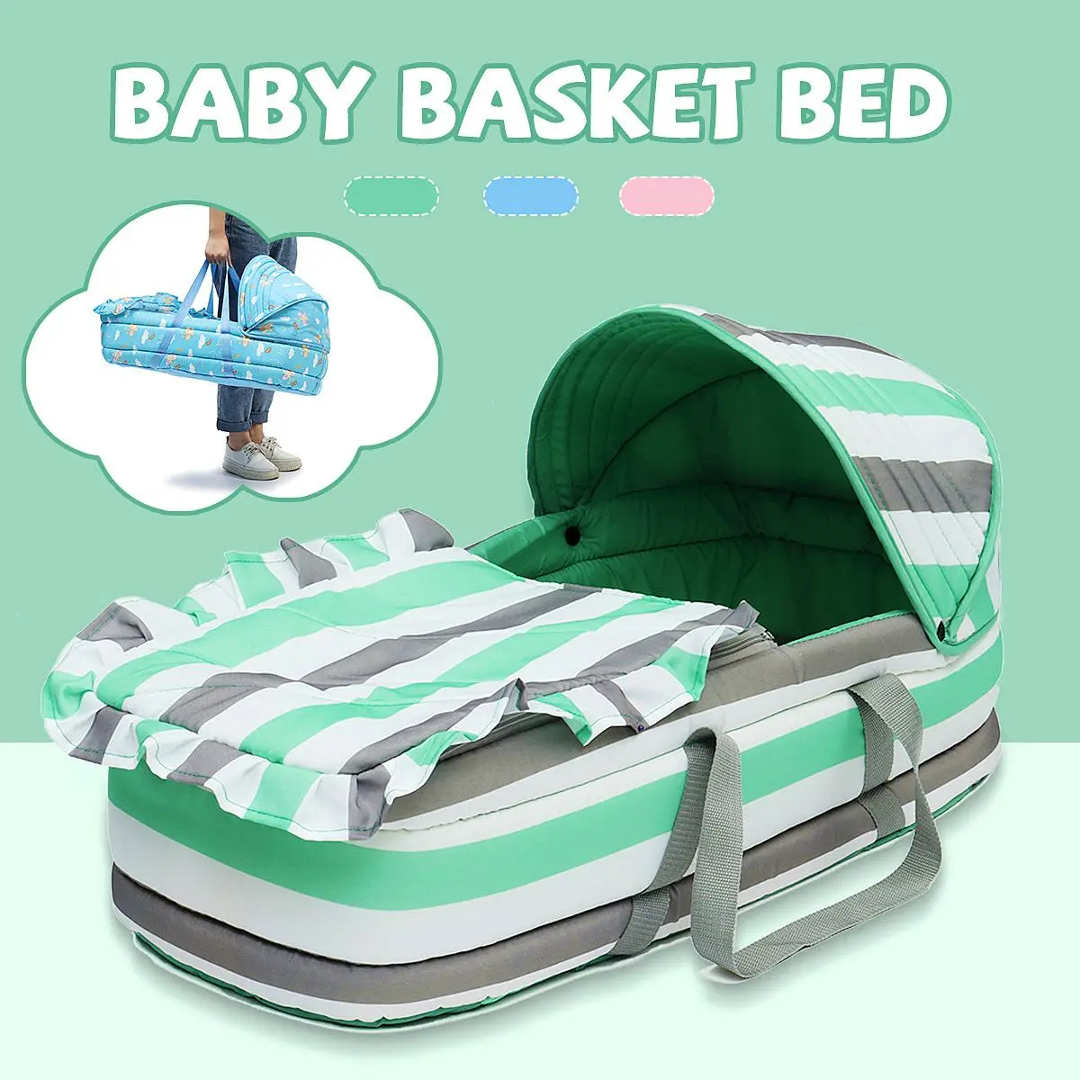 Portable Baby Bed Baby Bed for 0 8Month Baby Basket