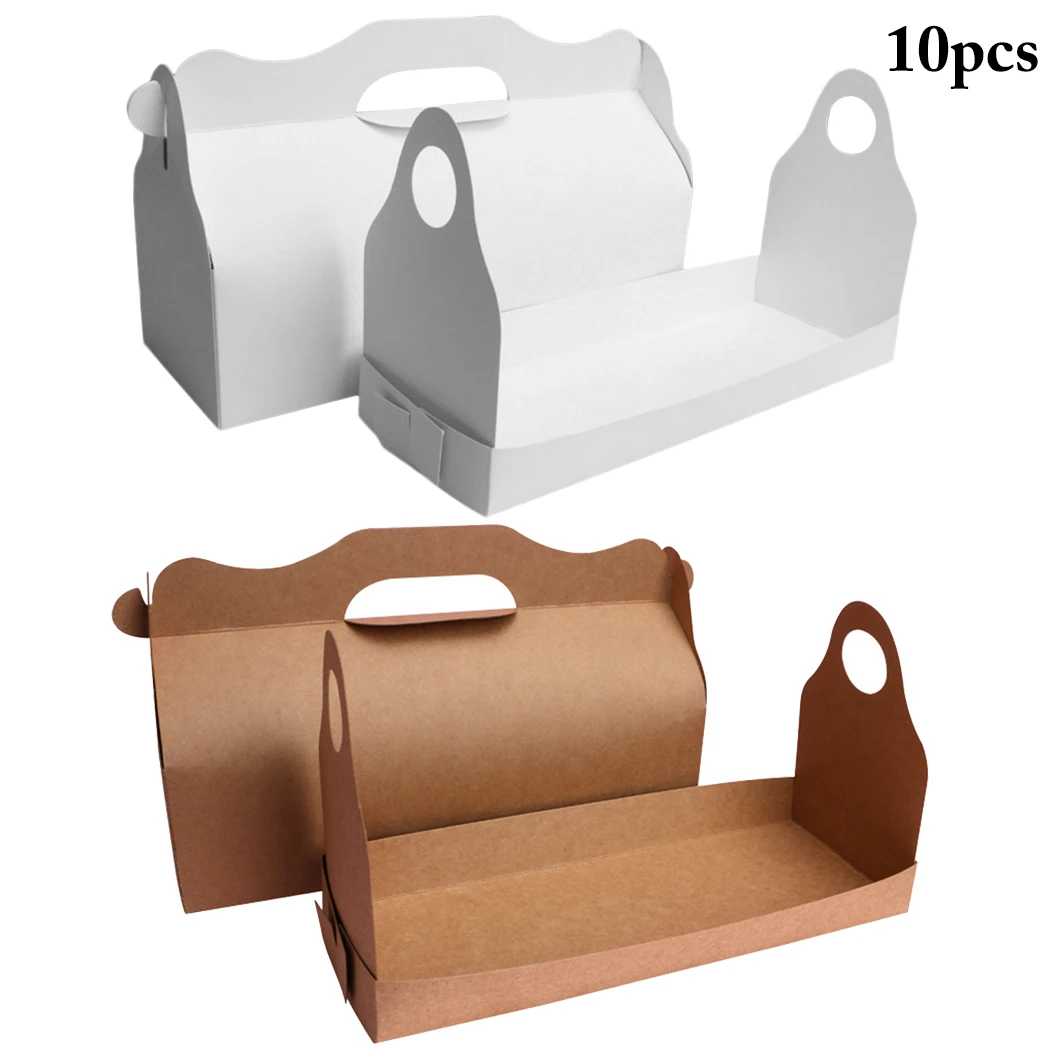 10PCS Cupcake Box Creative Portable Multipurpose Long ... 10PCS Cupcake Box Creative Portable Multipurpose Long ...