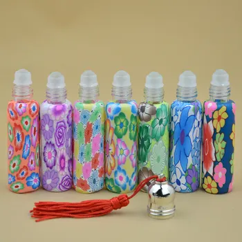 

100pcs 5ml 1/6OZ perfume vials with roll-on ball perfume roll on Polymer clay bottle empty essential oil bottle BY DHL FREE