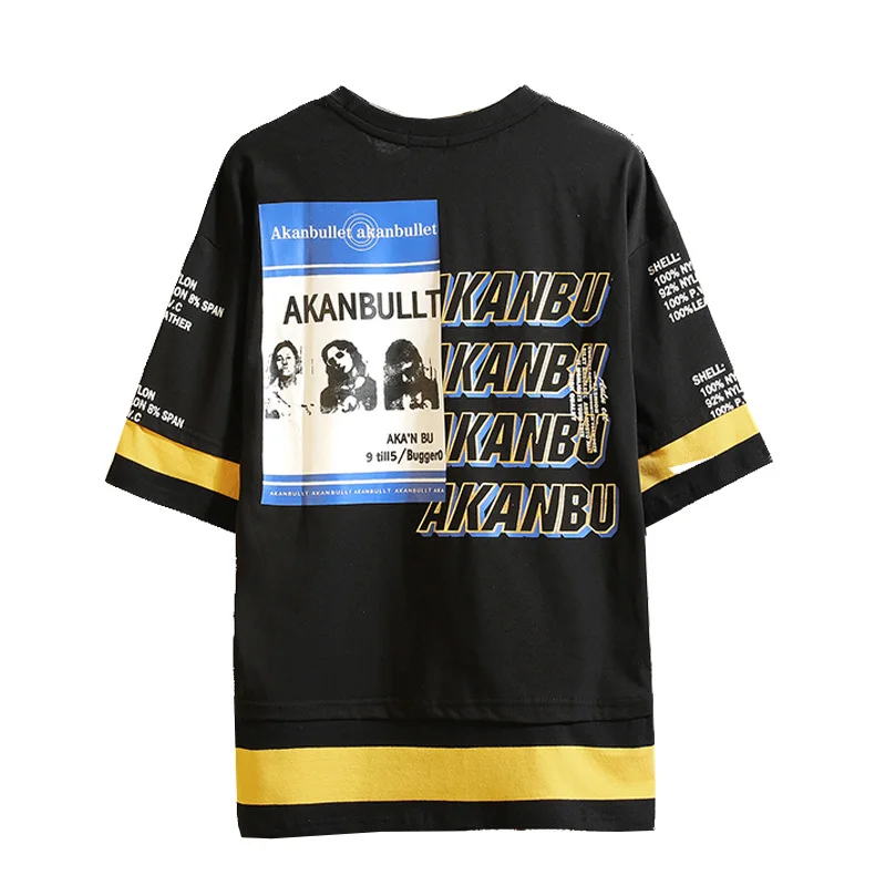 

Summer new national tide short-sleeved men and Europe loose oversize net red T-shirt youth hip-hop trend half-shirt