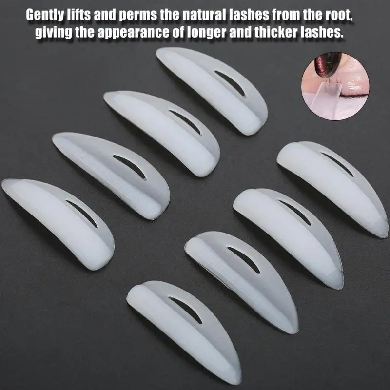 

4 Pairs Eyelash Perm Patches Silicone Eyelash Perm Patch Graft 3D Eye Lashes Planting Mould Pads Silicone Fringe Pads