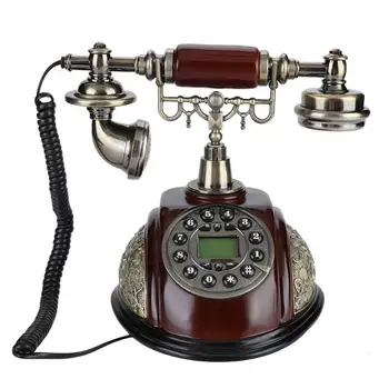 

Retro Landline Home Office Fixed Telephone FSK/DTMF with Pause and Redial Function 50 Caller ID Record