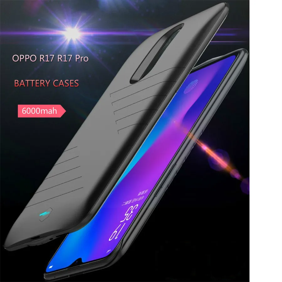 

NEW 6000mah External Battery Case For OPPO R17 Pro Portable Power Bank Cases For OppoR17 Charger Back Clamp Battery Backup Power
