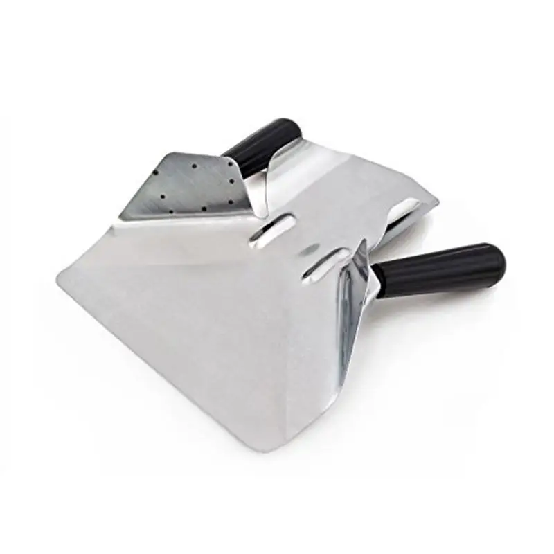 

Stainless Steel Double Handle French Fry Shovel Simple Operation Anti Scald
