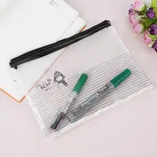 Прозрачный ПВХ Водонепроницаемый пеналы A4 хранение канцелярских принадлежностей офисные школьные принадлежности ручка карандаш сумки с молнией для девочек, женские сумочки