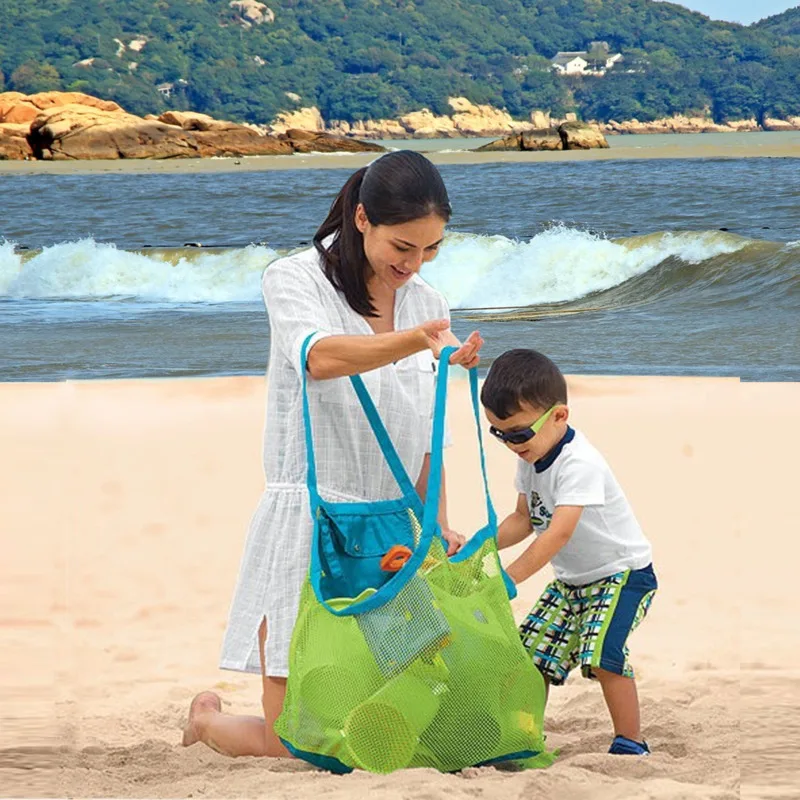 

1 Pc Kids Baby Carry Beach Toys Sand Away Beach Bag Pouch Tote Mesh Children Storage Toy Collection Sand Away Beach Mesh Tool