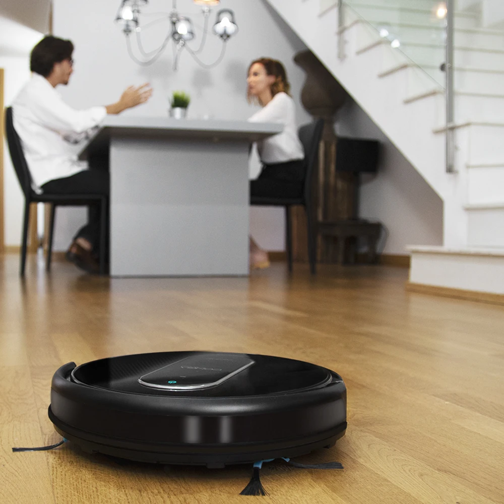 Cecotec Robot Vacuum Cleaner Conga Series 1290 Professional Electric Machine 4 in 1 Ideal for House Floor Cleaners Color Black