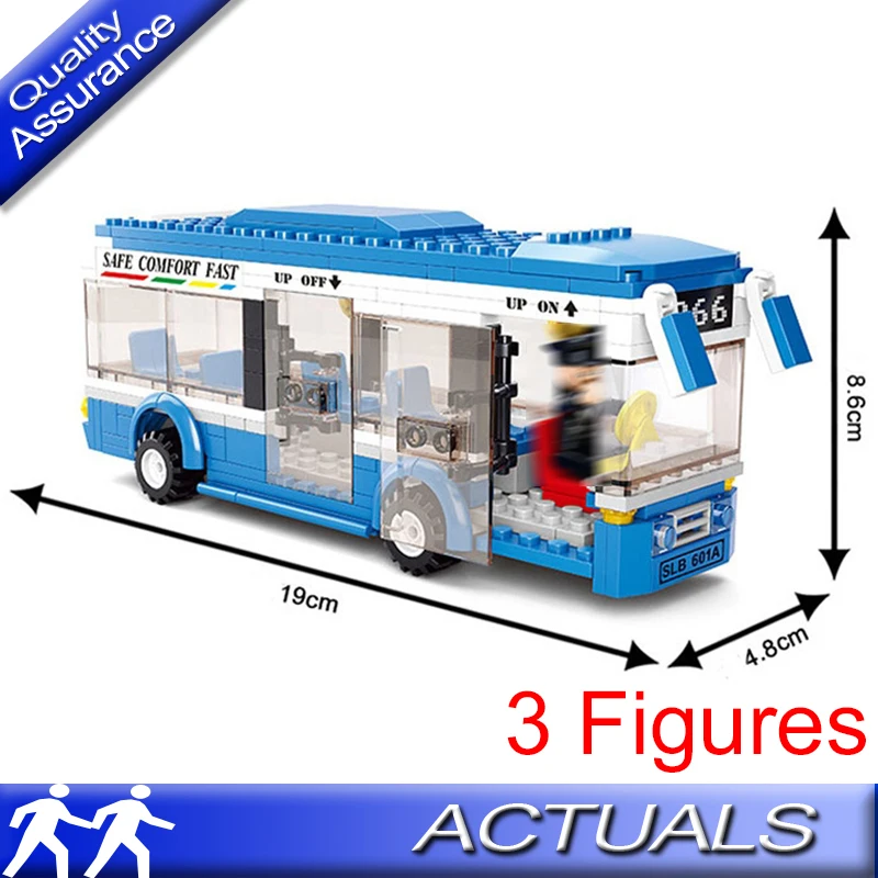 

Sluban 235Pcs City Bus Building Blocks Sets Figures Model Bricks LegoINGlys Bus Kit DIY Educational Toys for Children