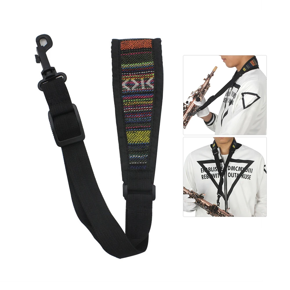 Adjustable Saxophone Sax Neck Strap Cotton Padded Saxophone Neck Strap