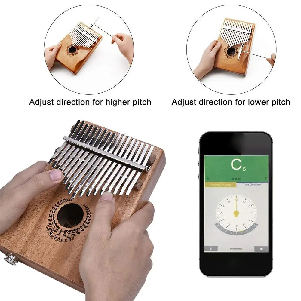 Muspor 17 клавиш EQ Kalimba Mbira красное дерево большой палец фортепиано перкуссионный
