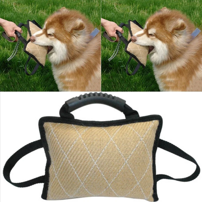 Durable Pet Bite Pillow Jute Dog Training Bite Tugs Dog Bite Arm Sleeve