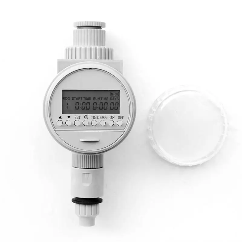 

Solar Digital LCD Irrigation Controller Auto Watering Timer Water Saving Irrigation Controller Garden Tool Plastic White
