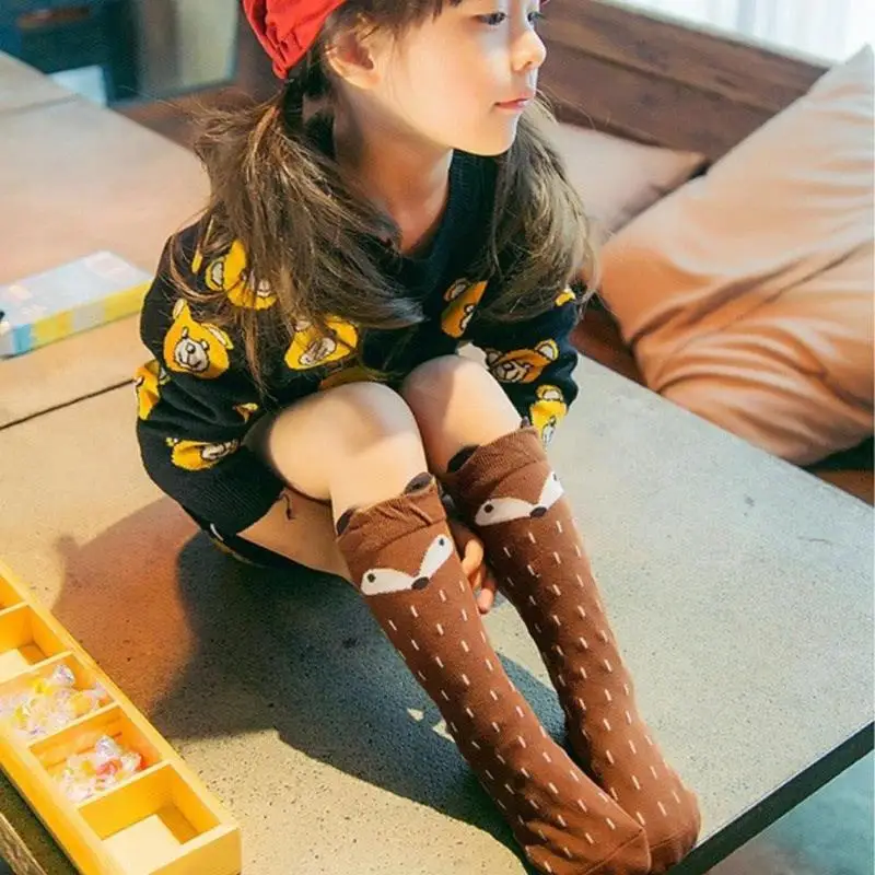 

Cute Kids Boys Girls 3D Cartoon Print Socks Children Cotton Anti-slip Socks